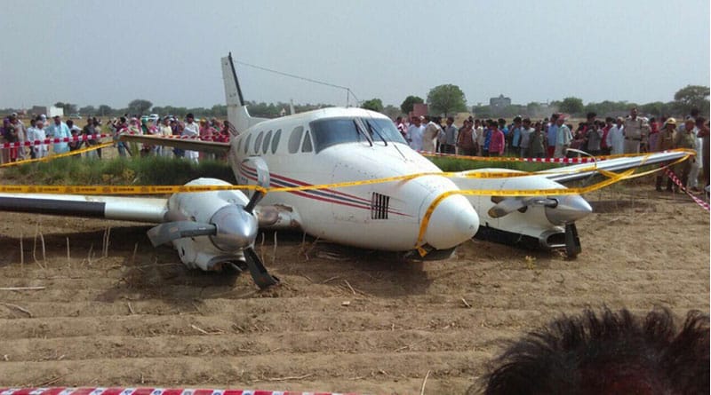 Air ambulance carrying at least seven people crash lands in Najafgarh area