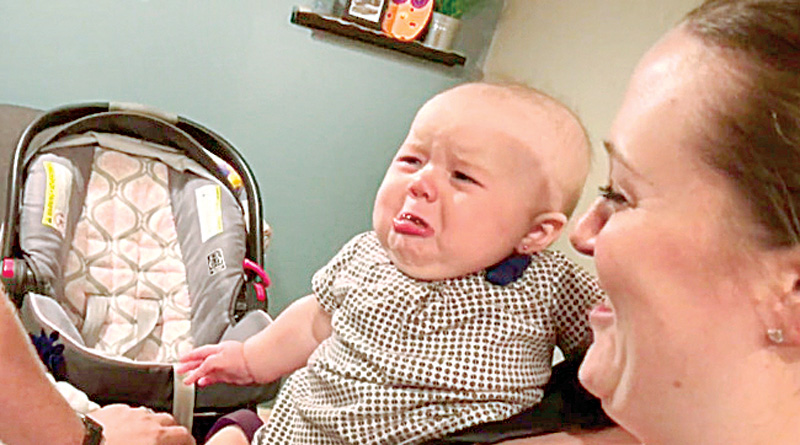 Adorable Little Baby Cries Each Time Her Parents Kiss Each Other