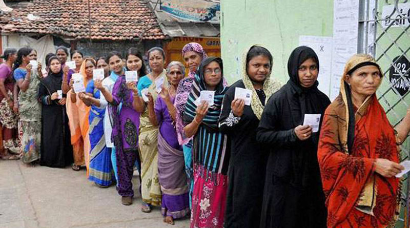 A4 size photo slips with Google Maps snapshots of poll booths for voters