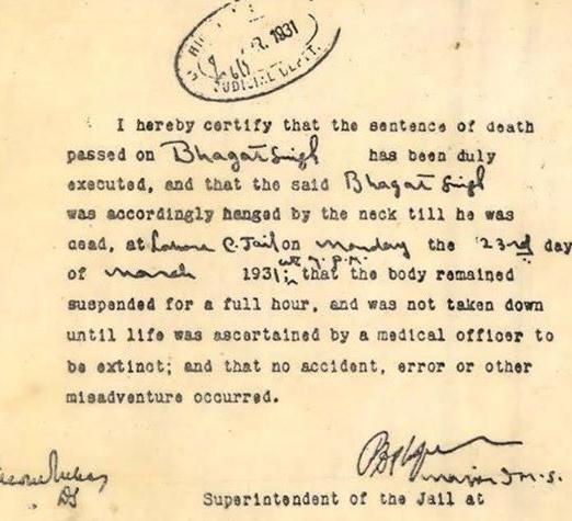 BhagatSingh_DeathCertificate