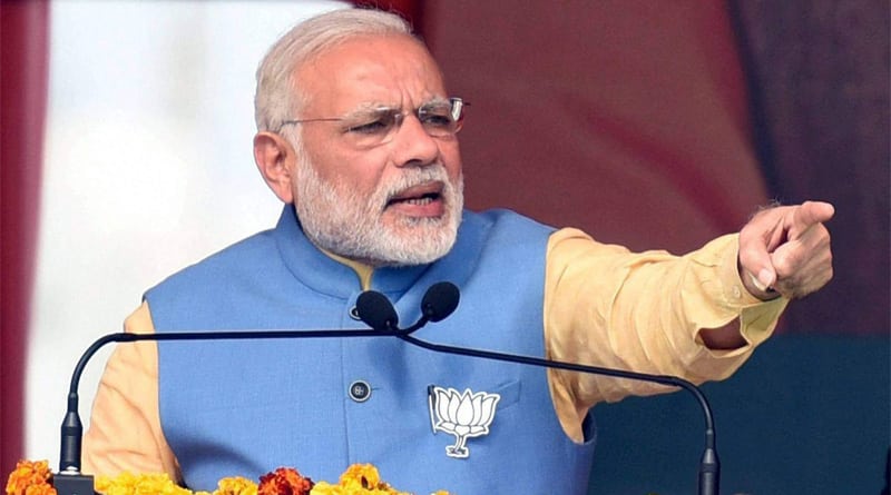 PM Narendra Modi address supporters at party headquarters