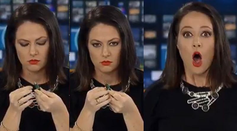 Priceless moment, anchor wakes up from day dreaming during live show