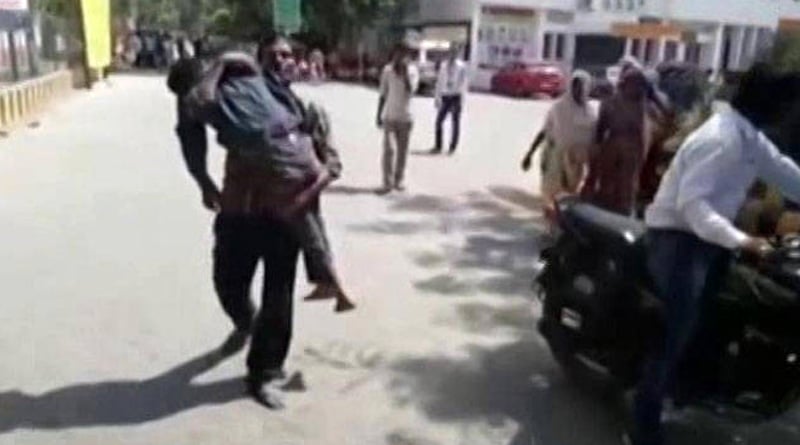 Govt. Hospital refused ambulance, man forced to carry dead son's body