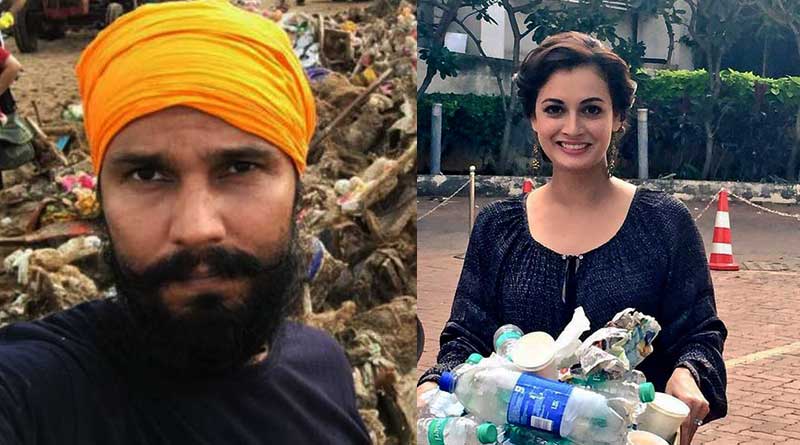 Randeep Hooda, Dia Mirza launch cleanliness drive on Juhu beach