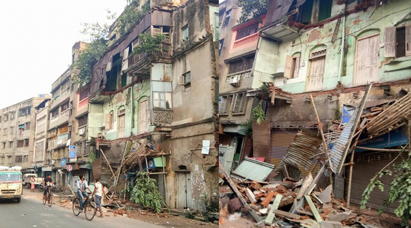 Rickety house crumbles down in Kolkata