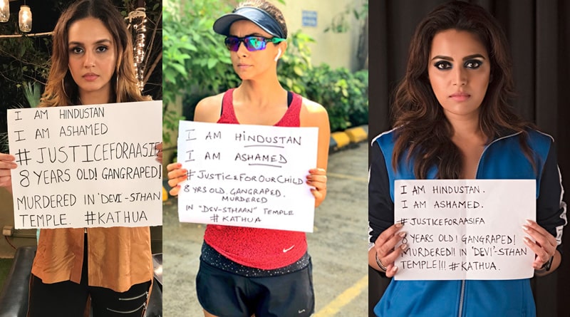'I am Hindustan, I am ashamed': Celebs unite to protest Kathua rape