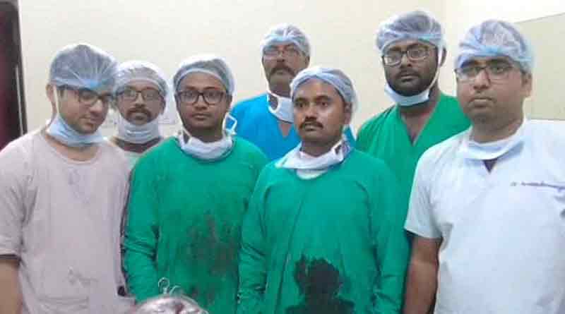 35 KG tumor was removed from the ovaries of an old woman