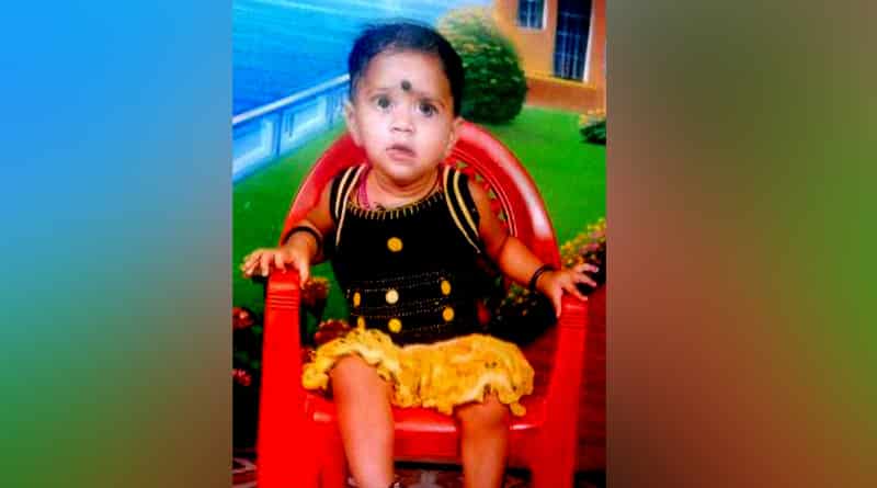 Girl child drawn in high drain