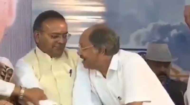 Chhattisgarh minister laugh during Atal Bihari Vajpayee’s condolence meet
