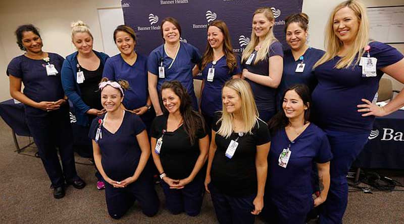 Sixteen nurses of same hospital gets pregnant at the same time