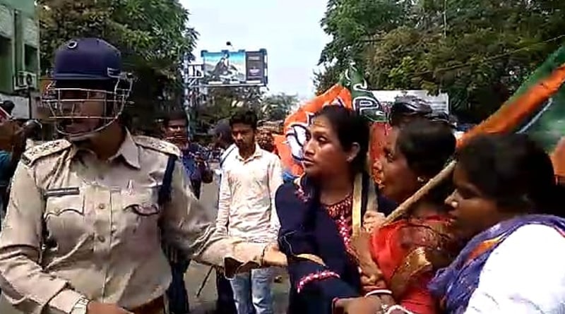 BJP supporters allegedly attacked police during bandh