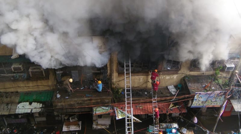BJP state president Dilip ghosh alleges conspiracy in Bagri market fire