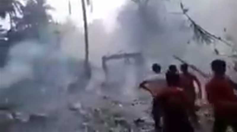 Fireworks factory explosion in Nadia