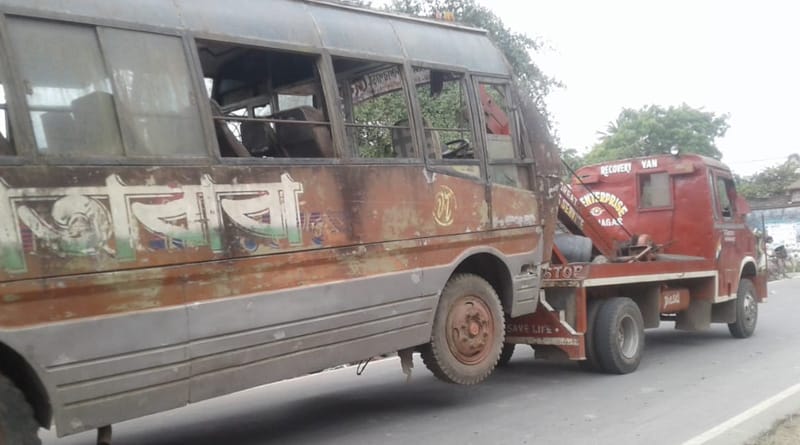 Sibling crashed to death on their way to school in Nadia