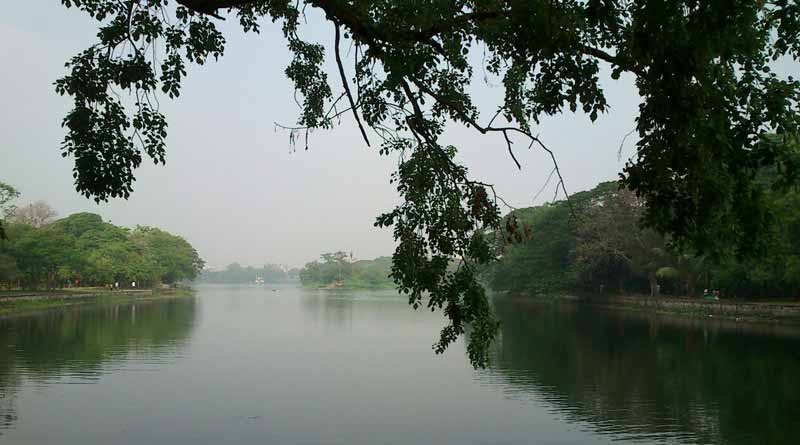 Chhath pujo preparation in Rabindra Sarobar
