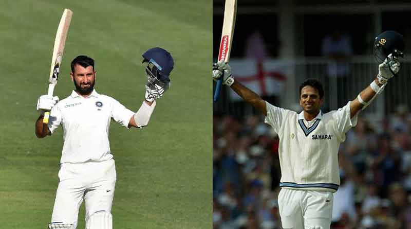 Cheteshwar Pujara equals Rahul Dravid