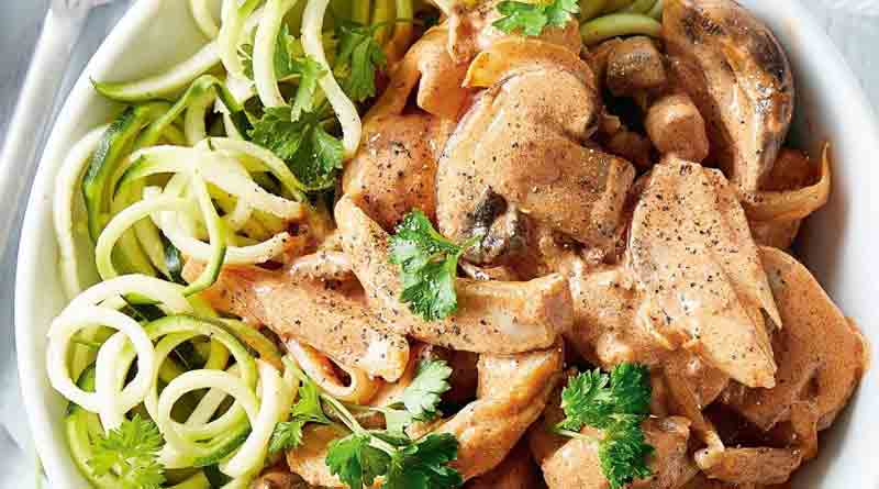 Delicious recipe by shrimp, mashroom, chicken