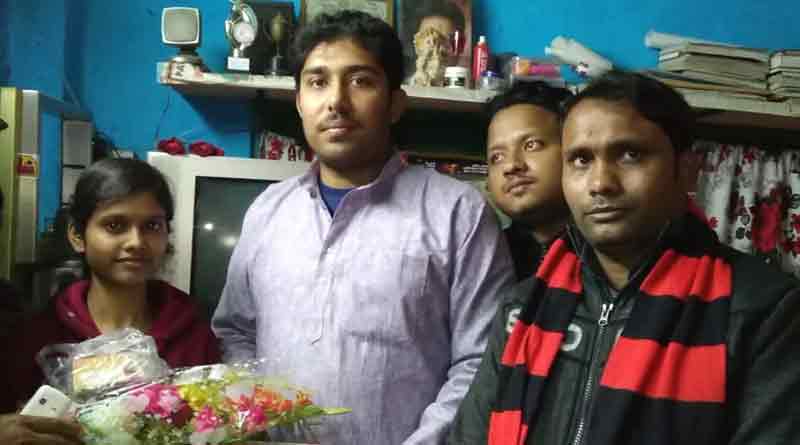 Abhishek Banerjee helps a student
