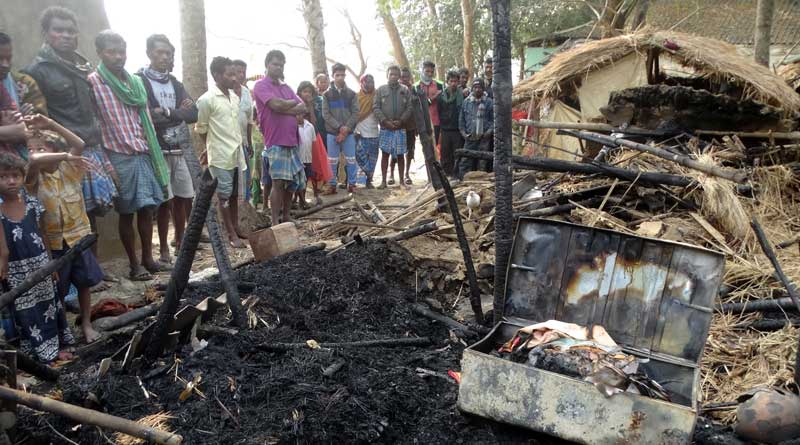 Mother charred in a bid to save son
