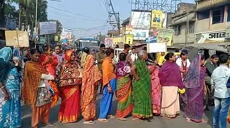 TMC stages protest in Budge Budge