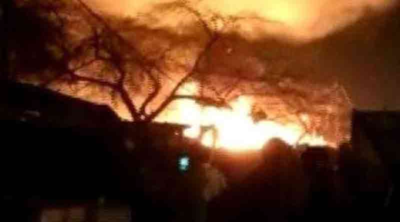 Fire broke out at slum area in West Delhi