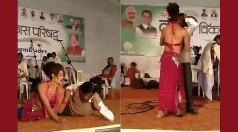 Obscene dance at an event, video goes viral