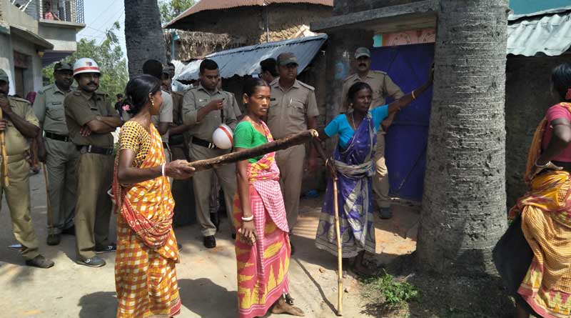 TMC worker detained for beaten bjp worker at Mallarpur in Birbhum