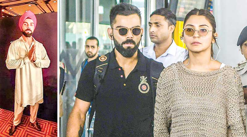 RCB Captain Virat kohli seen in a Punjabi dress at Kolkata