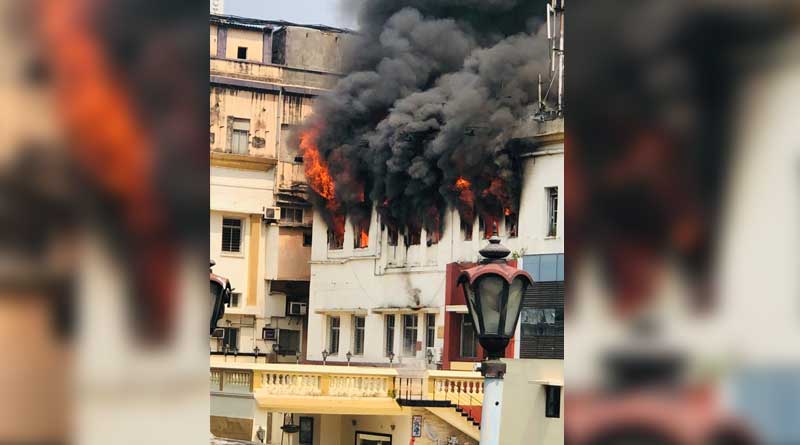 Massive fire breaks out in a highrise at Exide more