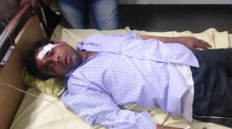 TMC leader allegedly beaten up by bjp goons in Birbhum
