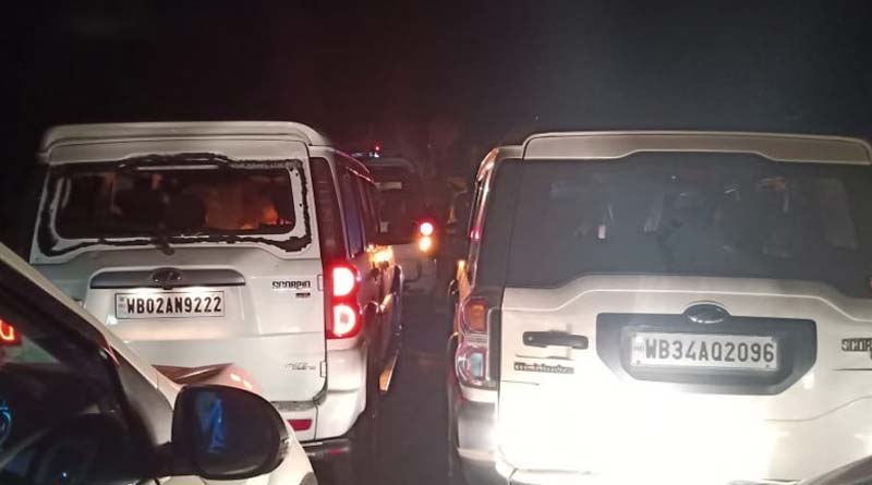 Dilip Ghosh convoy allegedly attacked in Khejuri by TMC goons