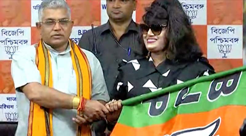 Bangladeshi actress Anju Ghosh joins BJP in the presence of Dilip Ghosh