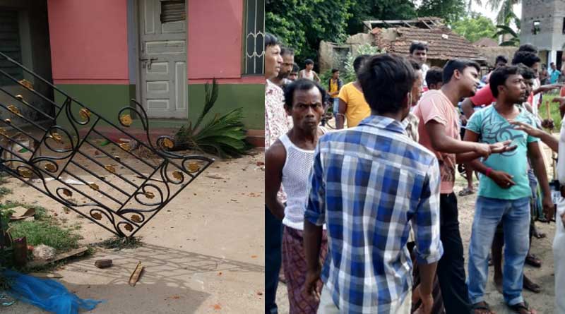 Villager ransacked the home of Panchayet uppradhan in Mangolkot