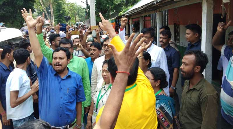 MP Prasun Banerjee faces agitation Of BJP supporters in Cooch Behar