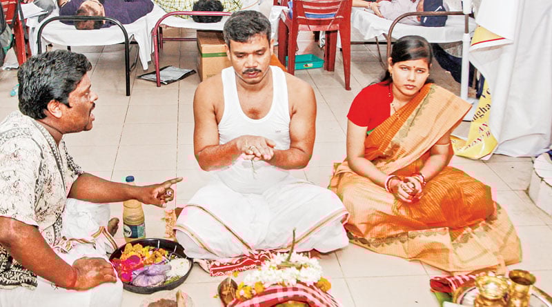 Visually impaired girl ties knot, friends donate blood