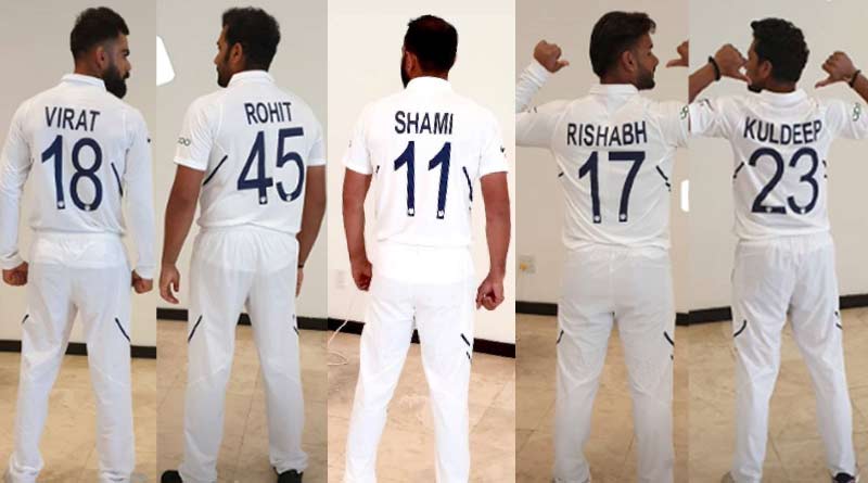 Team India flaunt new Test kits with names and numbers
