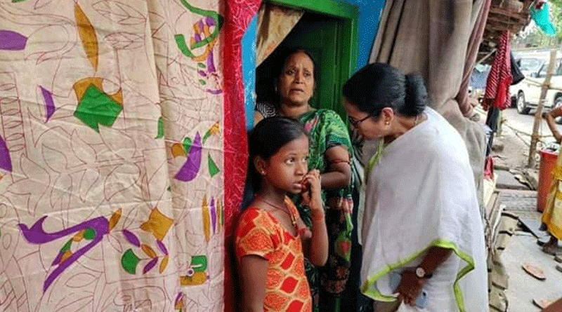 CM Mamata Banerjee visits slum area at Howrah city