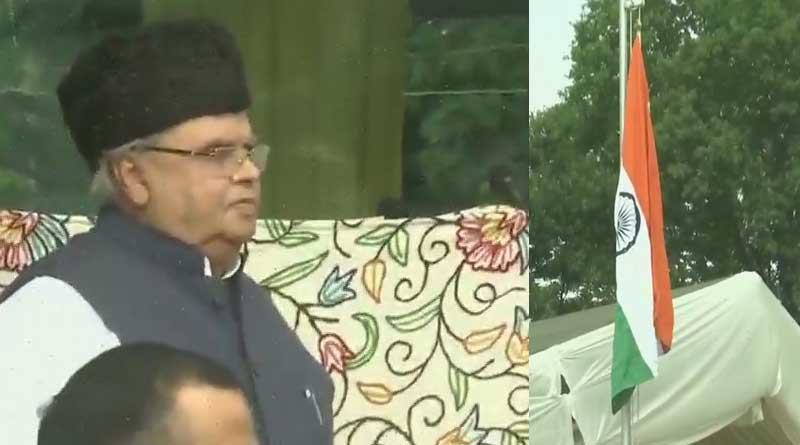 Jammu & Kashmir Governor Satya Pal Malik unfurls the national flag
