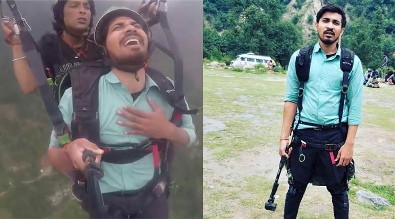 A video of a man paragliding in Manali has left netizens in splits