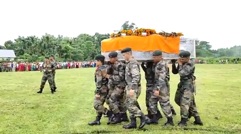 Soldier Martyred Rajib Thapa's body arrived at Alipurduar