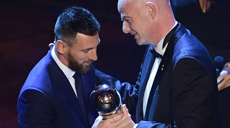 Messi wins best FIFA player of the year award for record 6th time