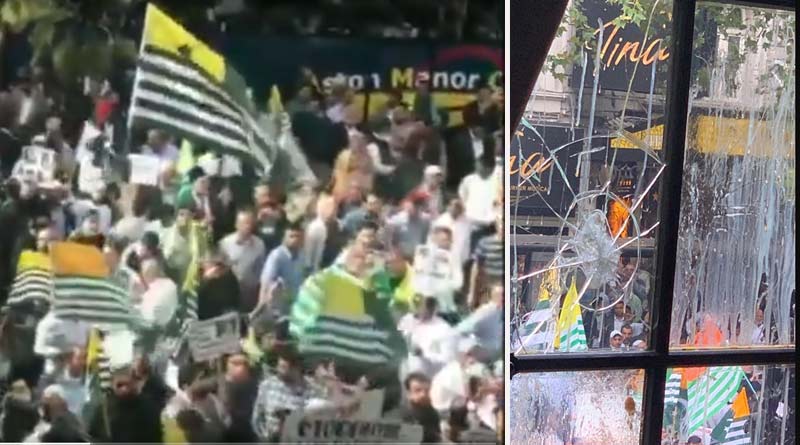 Protests by Pakistan supporters at Indian High Commission in London
