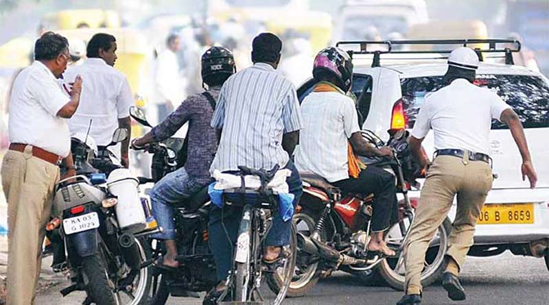 Watch: Bike riders use bizarre method to avoid traffic fine