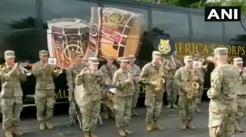 US Army band plays Jana Gana Mana for Indian soldiers