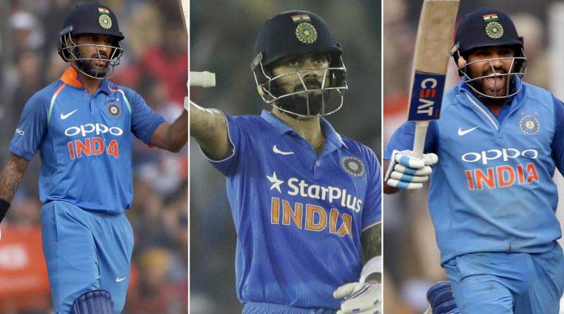 Rohit Sharma moved up a place to world number eight