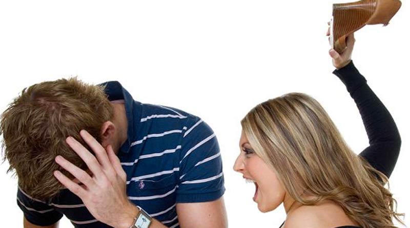 A Man gets thrashed by two ex-wives outside office