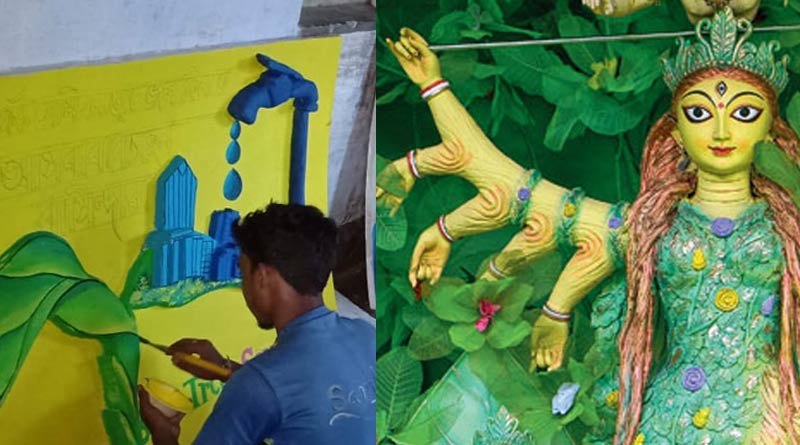 Durga Puja 2019: Jhargram club makes Devi idol like tree