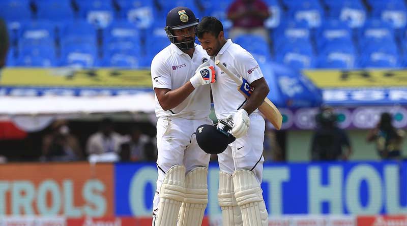 Mayank Agarwal slammed his maiden Test ton Visakhapatnam test
