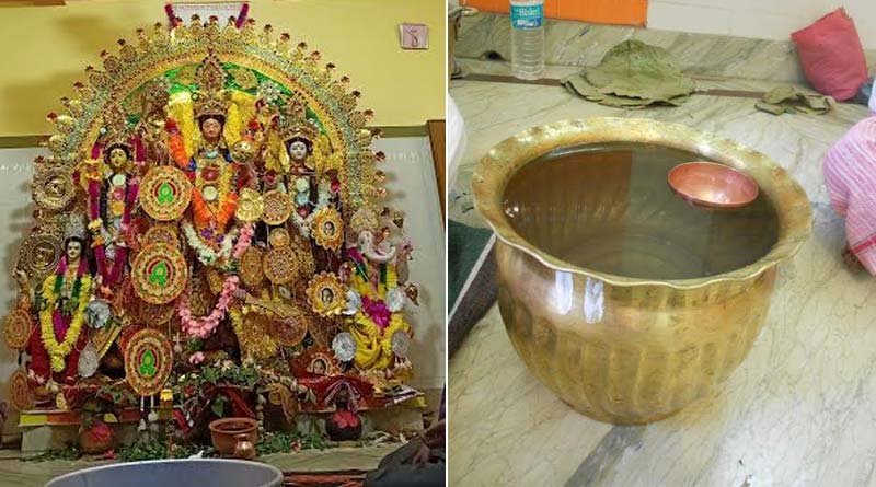Postman shares the message of Sandhi Puja in Astami at Asansol
