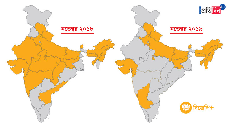 BJP has been reduced to mere 40 per cent of the national landscape
